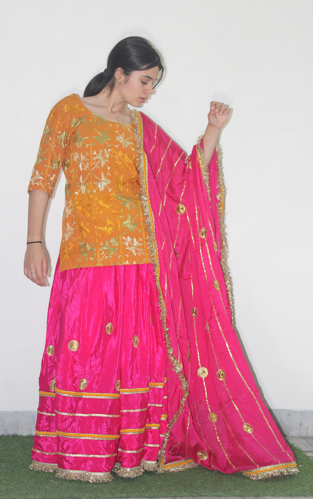 Ghagra Phulkari suit