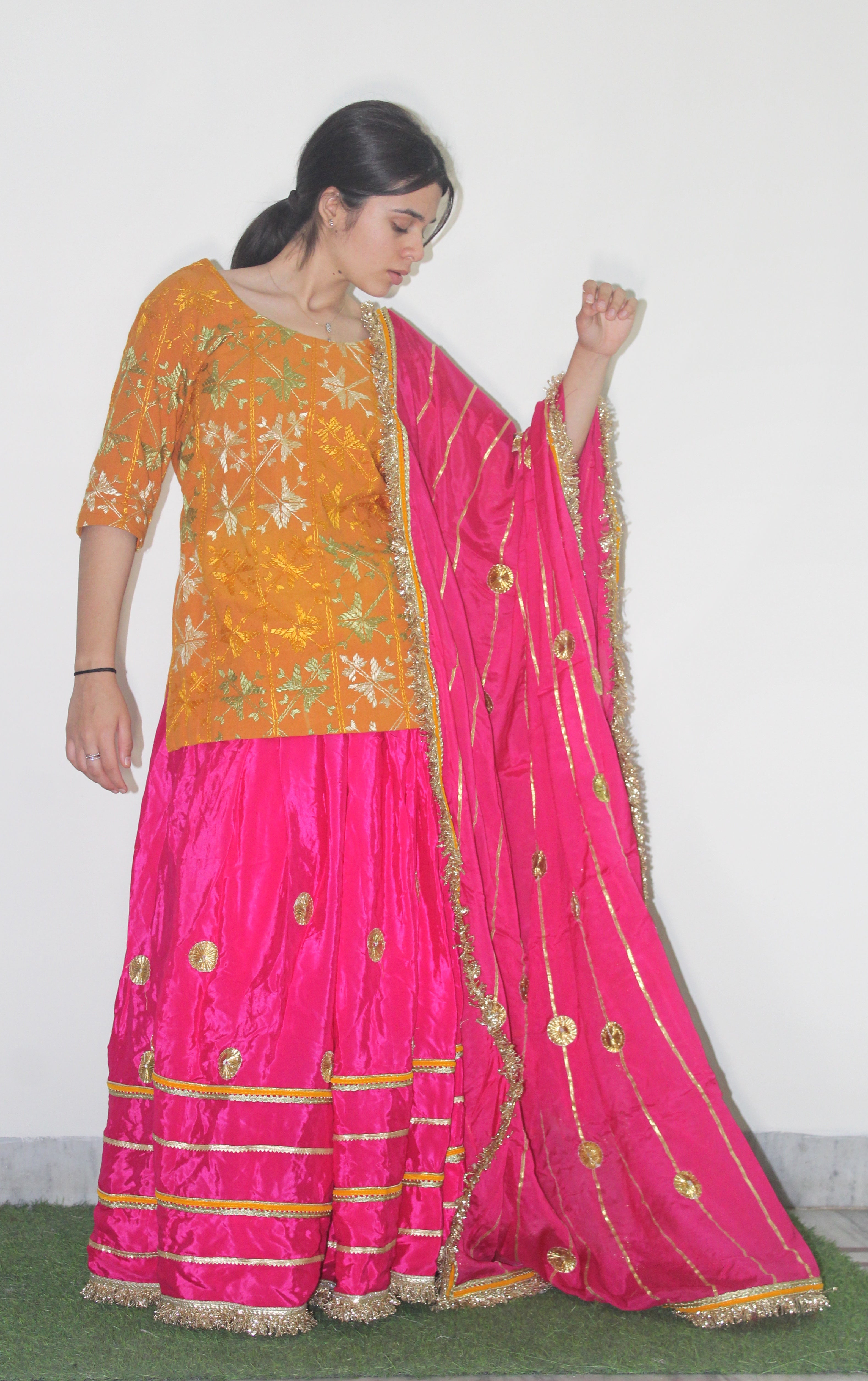 Ghagra Phulkari suit